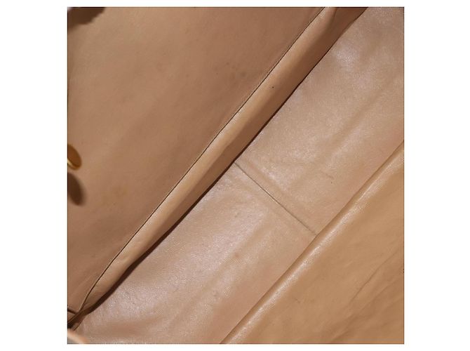 CHANEL COCO Mark Chain Tote Bag aus Lammleder Beige Gold CC - Ansicht 10