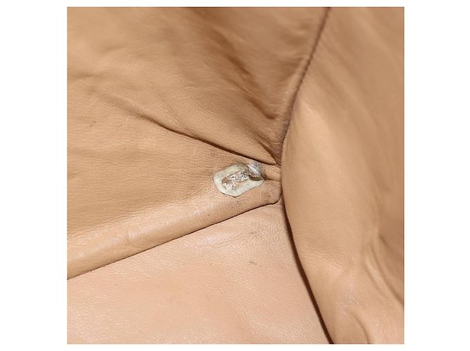 CHANEL COCO Mark Chain Tote Bag aus Lammleder Beige Gold CC - Ansicht 11