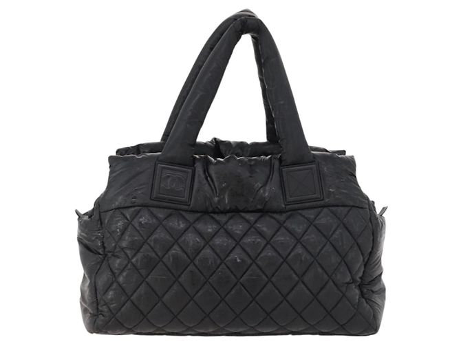 Cocoon Bolso de mano CHANEL Nylon Negro Plata CC - vista 13