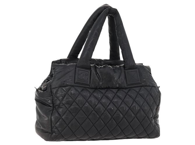 Cocoon Bolso de mano CHANEL Nylon Negro Plata CC - vista 23
