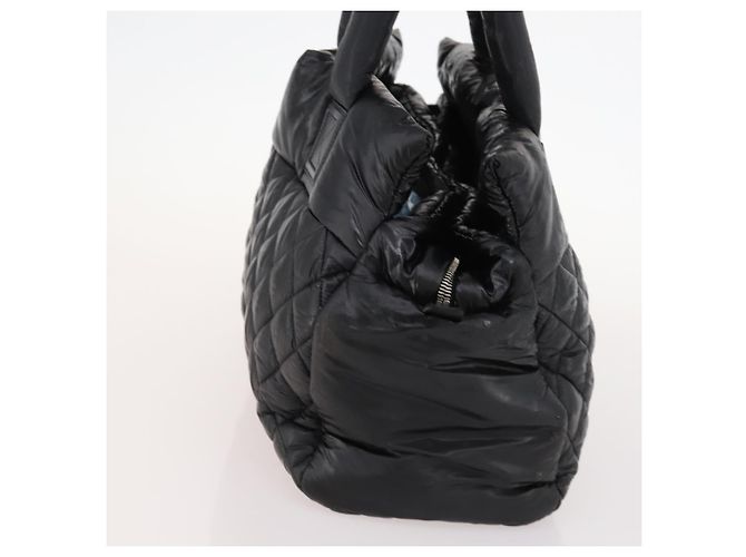 Cocoon Bolso de mano CHANEL Nylon Negro Plata CC - vista 4