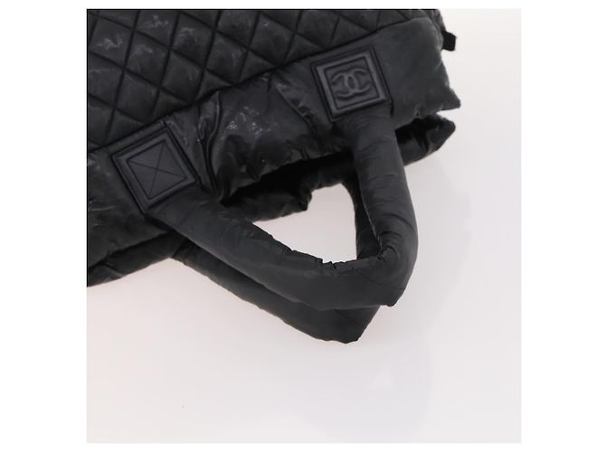 Cocoon Bolso de mano CHANEL Nylon Negro Plata CC - vista 7
