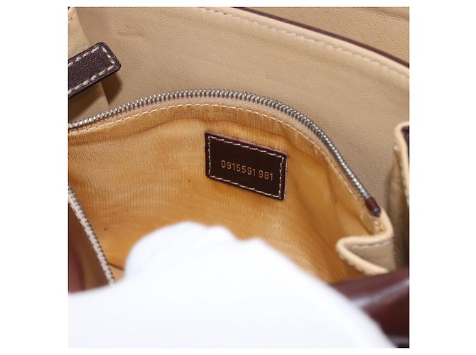 Borsa a spalla FENDI Harako Leather Beige Silver - vista 12