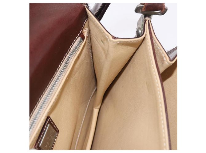Borsa a spalla FENDI Harako Leather Beige Silver - vista 21