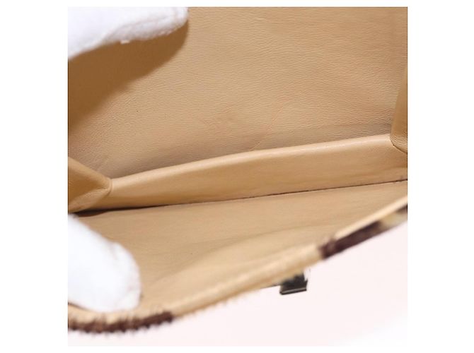 Borsa a spalla FENDI Harako Leather Beige Silver - vista 23