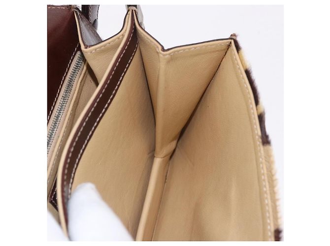 Borsa a spalla FENDI Harako Leather Beige Silver - vista 24