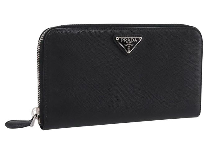 PRADA Langbrieftasche aus Saffiano-Leder Black Silver - Ansicht 23