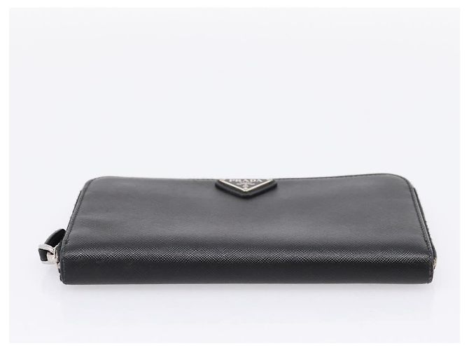 PRADA Langbrieftasche aus Saffiano-Leder Black Silver - Ansicht 6