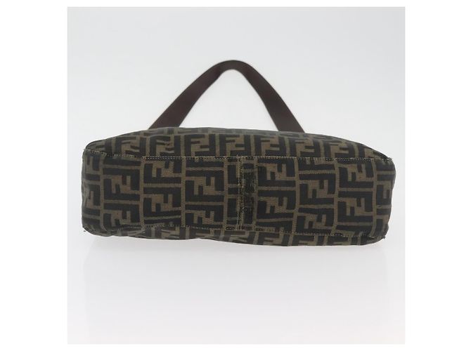Borsa a tracolla FENDI Zucca Canvas Nero Marrone - vista 10