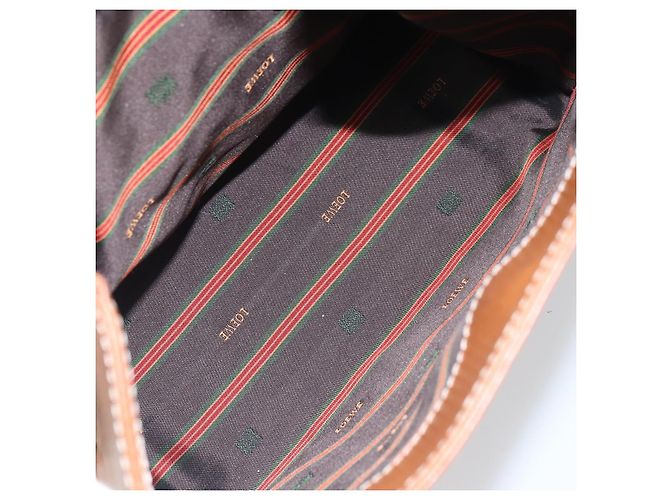 Borsa a mano LOEWE Velazquez in pelle marrone e oro - vista 11