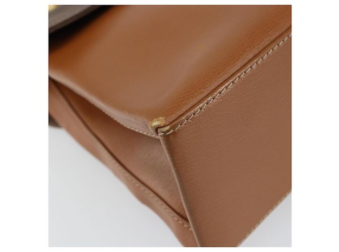 Borsa a mano LOEWE Velazquez in pelle marrone e oro - vista 14