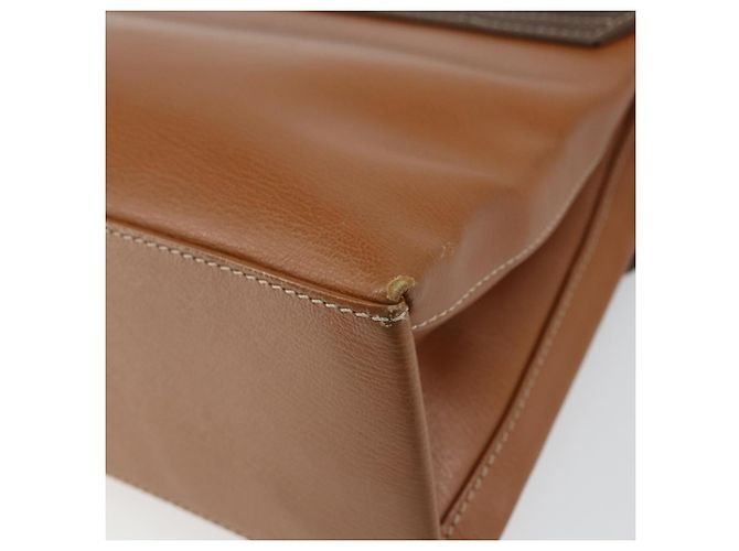 Borsa a mano LOEWE Velazquez in pelle marrone e oro - vista 15