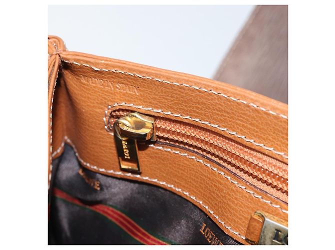 Borsa a mano LOEWE Velazquez in pelle marrone e oro - vista 21
