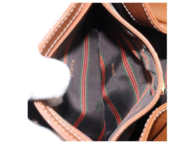 Borsa a mano LOEWE Velazquez in pelle marrone e oro - vista 22