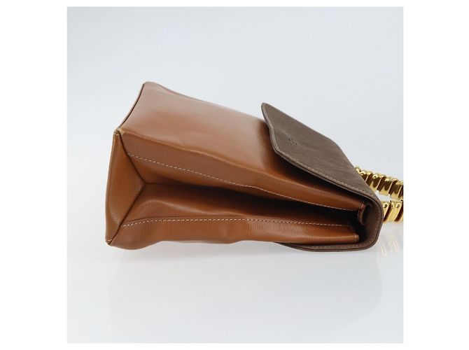 Borsa a mano LOEWE Velazquez in pelle marrone e oro - vista 3