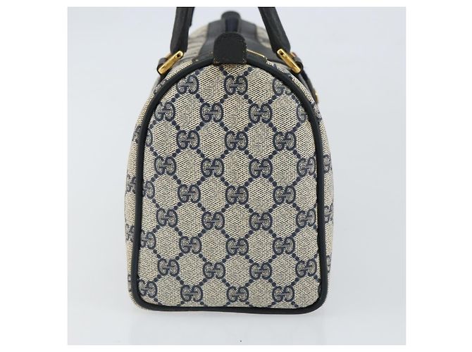 Borsa Boston GUCCI GG Supreme Sherry Line PVC Navy Gold Red 111 02 006 - vista 3