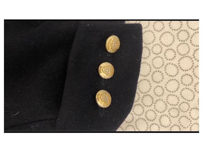 Patrizia Pepe Blue Double-Breasted Short Coat - view 4