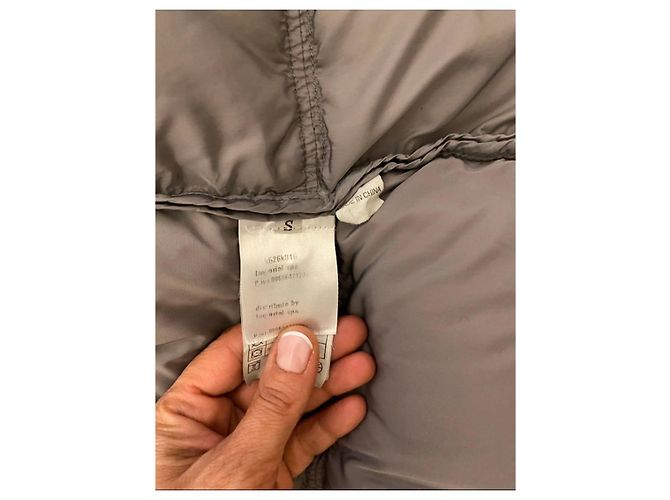 Autre Marque Dixie Casaco de Penas Longo Cinza com Capuz - vista 9