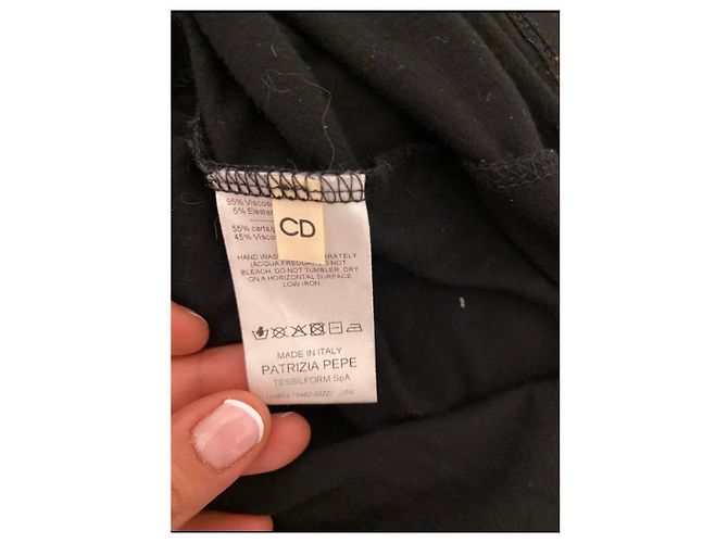 Abito Patrizia Pepe nero con pizzo e strass - vista 6