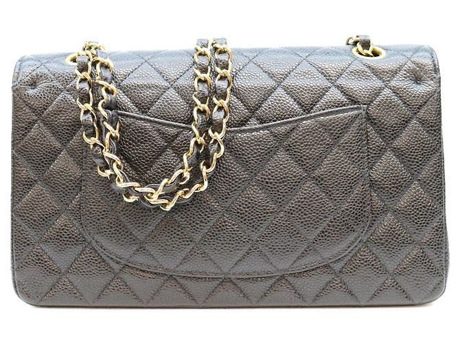 Timeless Borsa a tracolla Chanel in pelle caviar nera matelassé - vista 3
