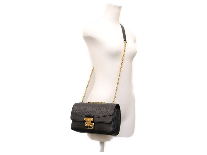 Bolso de hombro con cadena Louis Vuitton Monogram Empreinte Noir Marceau - vista 12