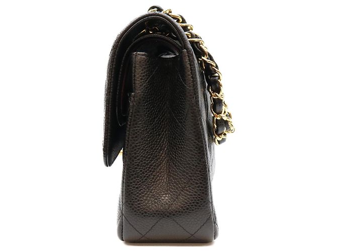 Borsa a tracolla Chanel A01112 in pelle caviar nera matelassé - vista 2