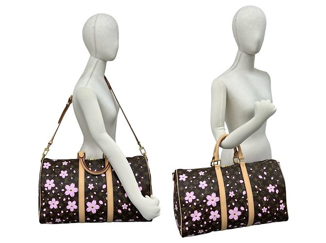 Louis Vuitton Keepall Bandoulière 45 Monogram Cherry Blossom Shoulder Bag - vista 2