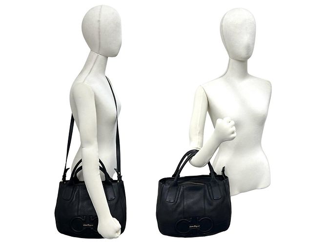 Borsa in pelle Salvatore Ferragamo Izzy Gancini - vista 2