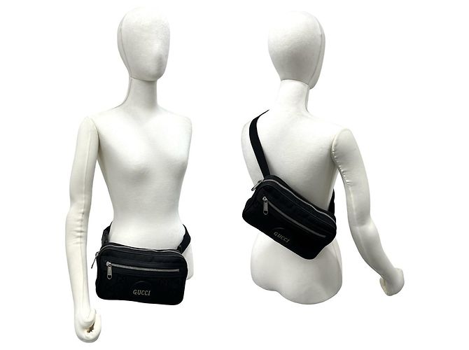 Borsa a tracolla GUCCI Off the Grid in nylon e pelle con logo GG - vista 2