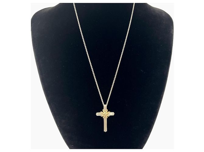 Autre Marque Collana Croce Tiffany Vintage Signature - vista 2