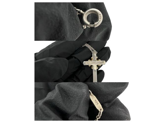 Autre Marque Collana Croce Tiffany Vintage Signature - vista 3