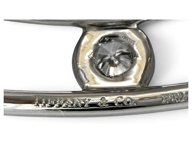 Autre Marque Anello Tiffany & Co. Elsa Peretti Platinum 950 Double Wire con 5 diamanti - vista 5