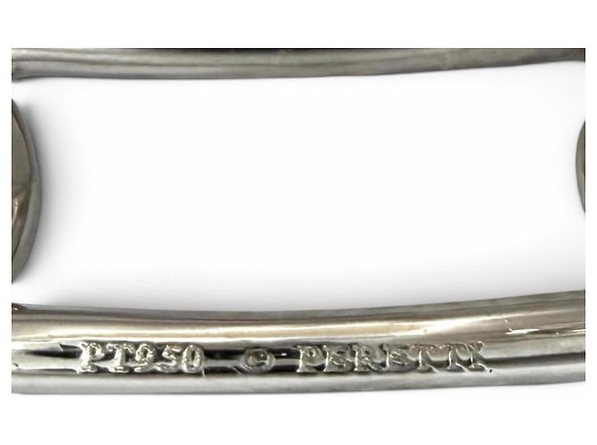 Autre Marque Anello Tiffany & Co. Elsa Peretti Platinum 950 Double Wire con 5 diamanti - vista 6
