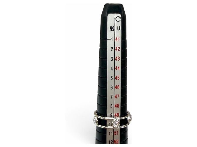 Autre Marque Anello Tiffany & Co. Elsa Peretti Platinum 950 Double Wire con 5 diamanti - vista 7