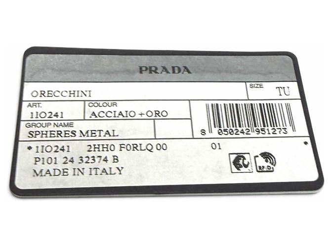 Prada Triangle Logo Kugelohrringe - Ansicht 8