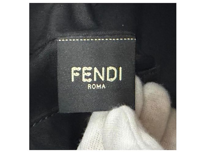 Bolsa de Ombro Fendi Louis Medium em couro de bezerro granulado com metal FF - vista 14