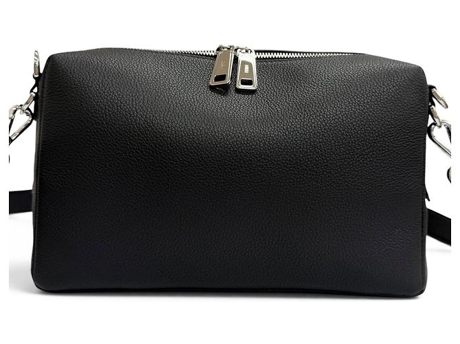 Bolsa de Ombro Fendi Louis Medium em couro de bezerro granulado com metal FF - vista 5