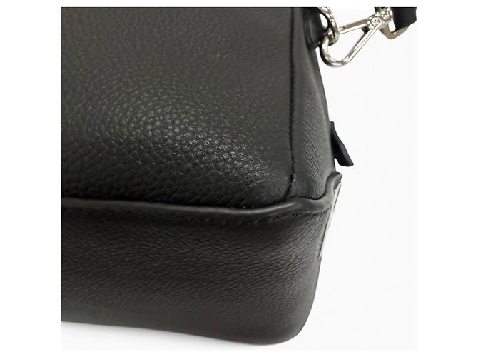 Bolsa de Ombro Fendi Louis Medium em couro de bezerro granulado com metal FF - vista 9