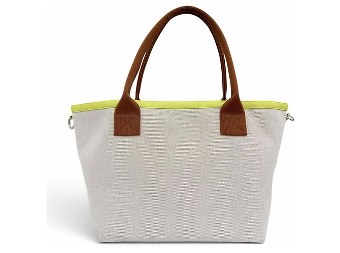 Hermès Borsa Tote Hermes Petit H So Canvas Leather - vista 3