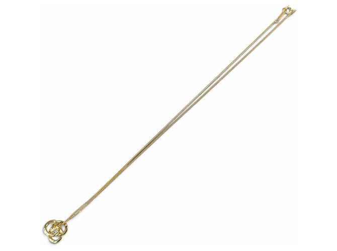 Autre Marque Collana Tiffany & Co. Tre Cerchi in Oro Giallo 18K e Diamanti - vista 5