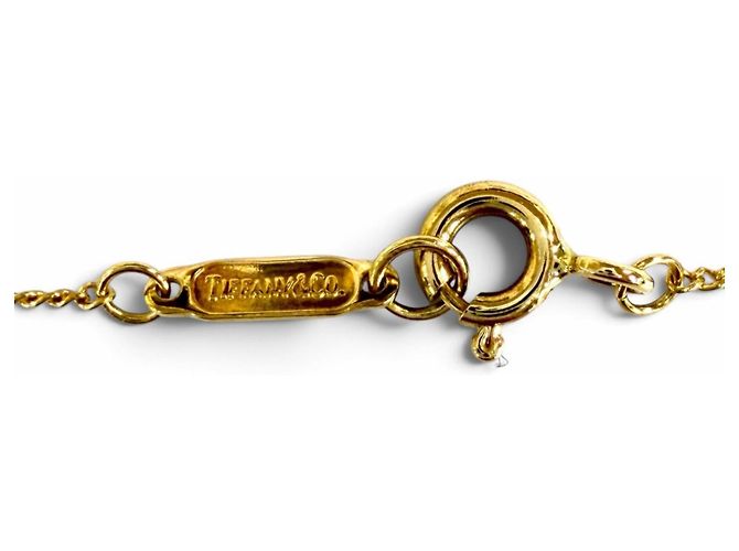 Autre Marque Collana Tiffany & Co. Tre Cerchi in Oro Giallo 18K e Diamanti - vista 7