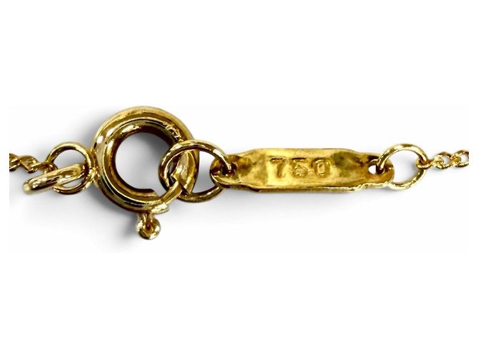 Autre Marque Collana Tiffany & Co. Tre Cerchi in Oro Giallo 18K e Diamanti - vista 8