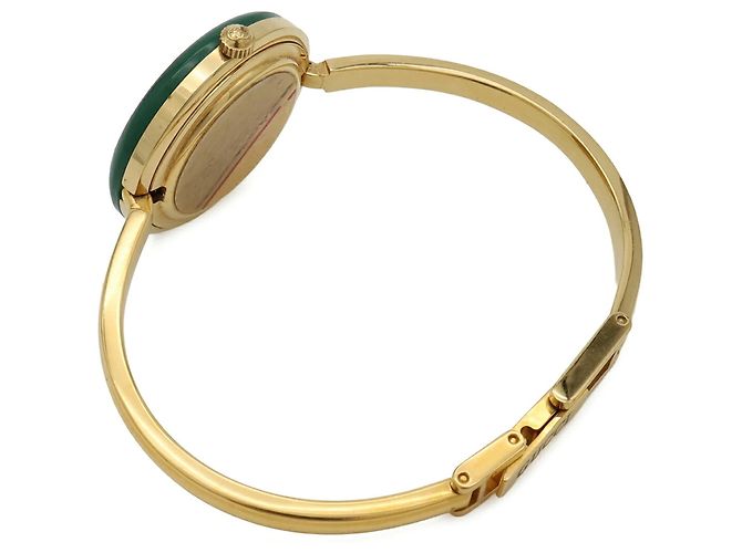 Orologio da donna GUCCI Change Bezel Quadrante Bianco Placcato Oro - vista 3