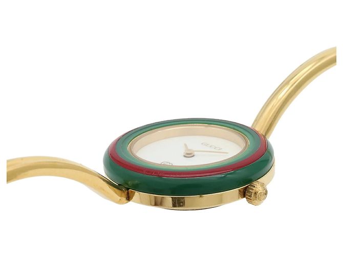 Orologio da donna GUCCI Change Bezel Quadrante Bianco Placcato Oro - vista 9