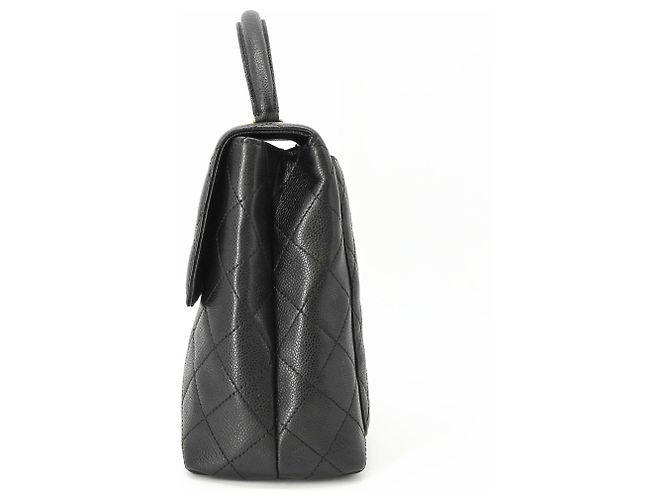 Borsa CHANEL Coco nera in pelle caviar - vista 5