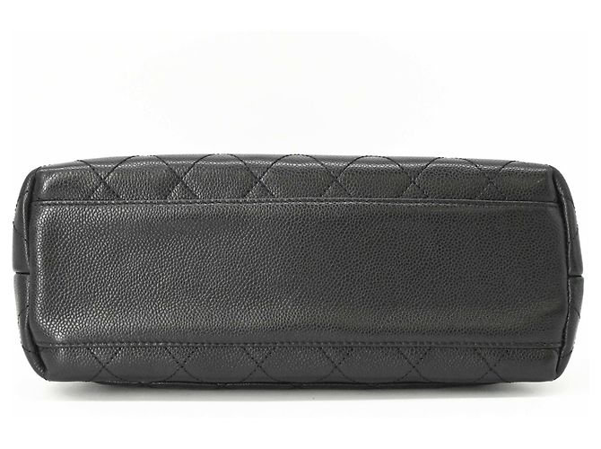 Borsa CHANEL Coco nera in pelle caviar - vista 6