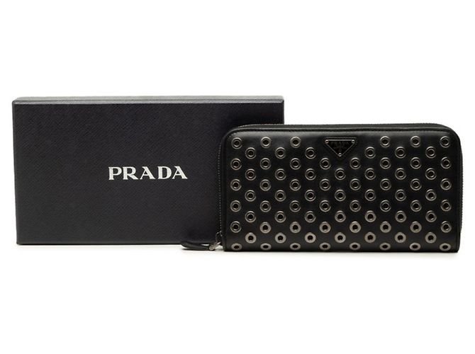 Cartera larga Prada de piel negra - vista 7