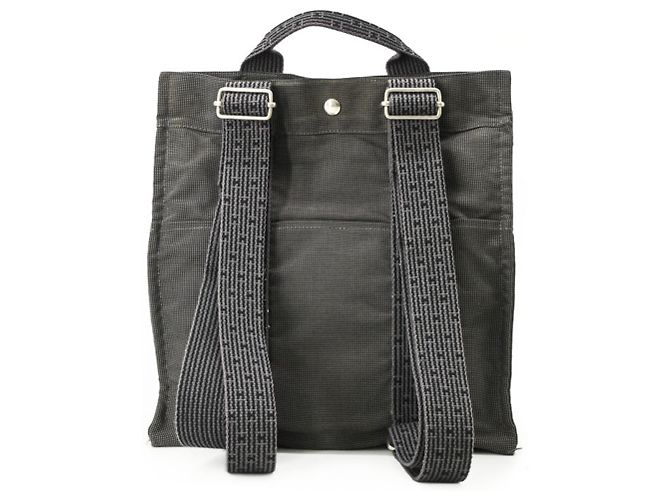 Hermès Hermes Herline Ad MM Nylon Canvas Tote Backpack - vista 2
