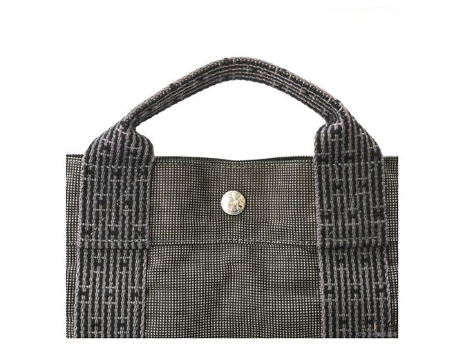 Hermès Hermes Herline Ad MM Nylon Canvas Tote Backpack - vista 6