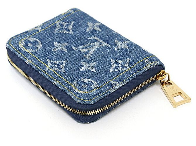 Portamonete Zippy in denim Monogram Louis Vuitton - vista 4